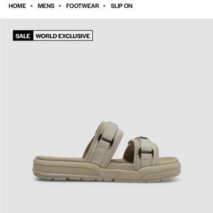 SEICHI Men's Beige Slip-On Sandals